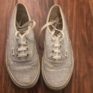 Sparkly Silver Vans